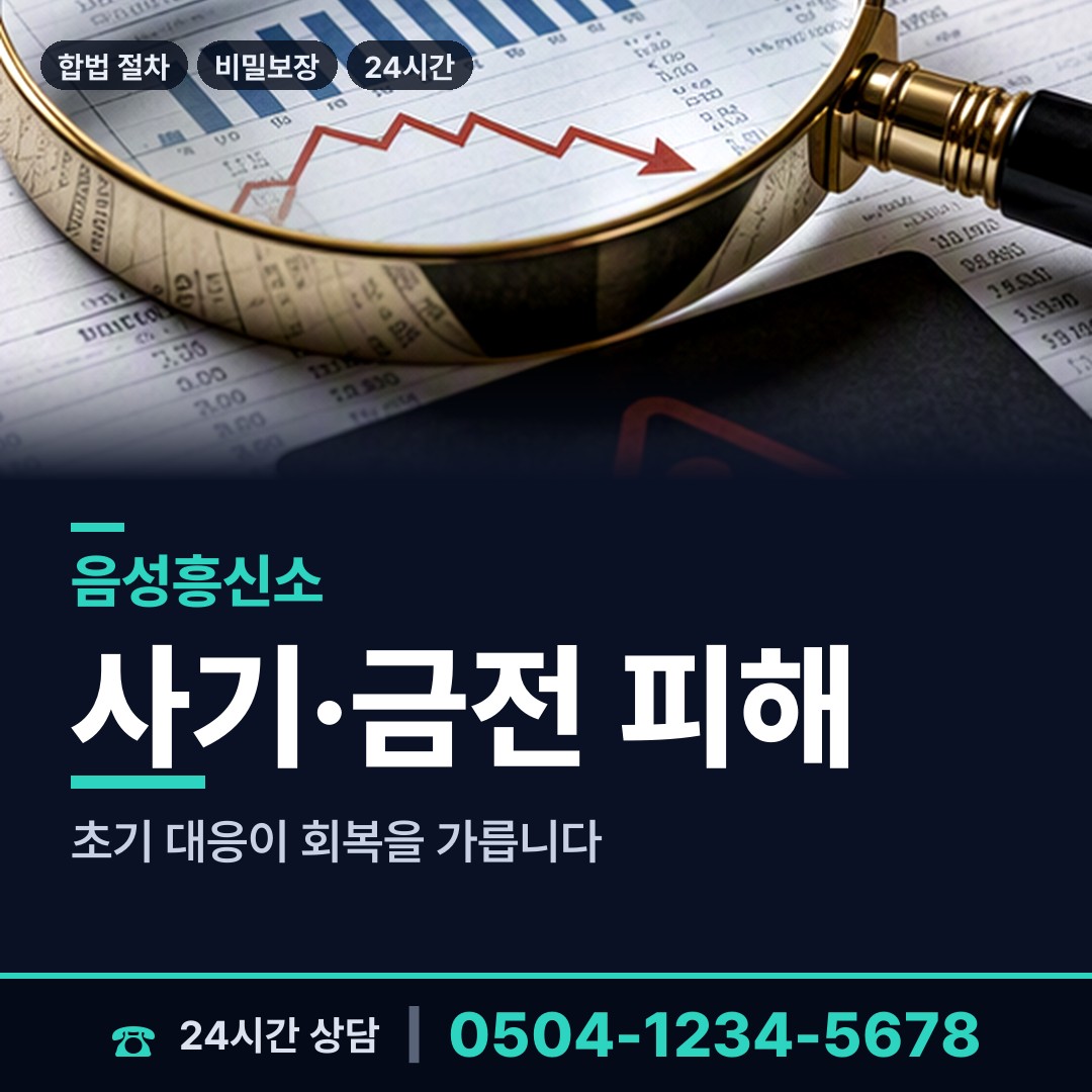 음성 삼성면 대여금회수 상담 안내
